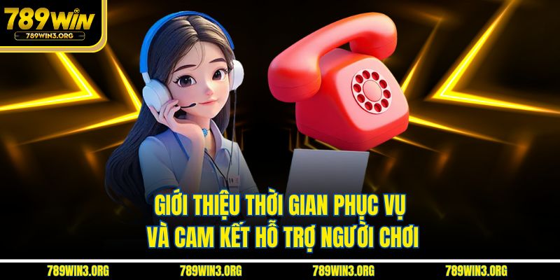 Giới thiệu thời gian phục vụ và cam kết hỗ trợ người chơi